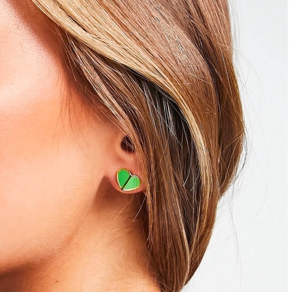 Kate Spade• Heritage Spade Small Heart Studs - Picture 3 of 4